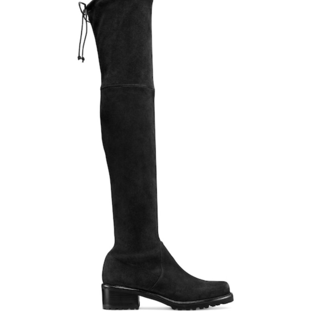 Stuart Weitzman Blaire City Suede Over-The-Knee Boot, Black size 9.5